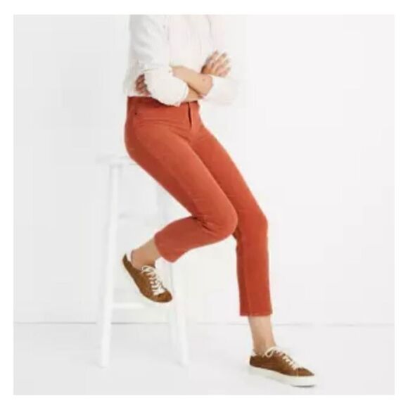 Madewell Denim - Madewell classic straight Jean 28t orange corduroy